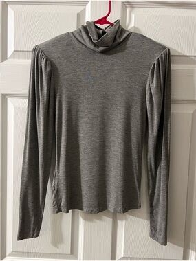 BCBG Heather Grey Turtleneck Top NWT